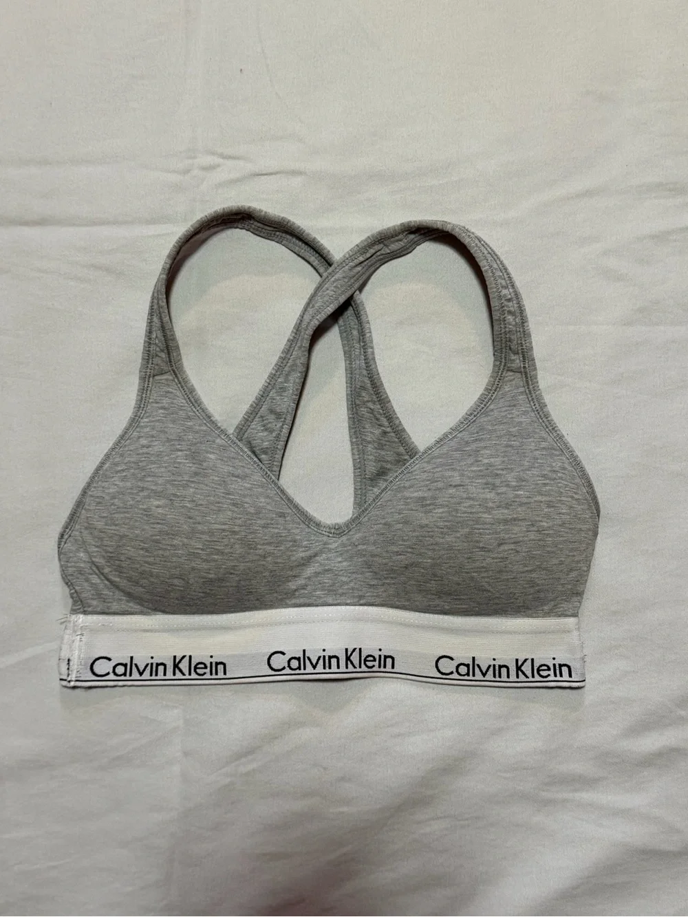 Calvin Klein Modern Cotton Padded Bralette Grey Cotton Modal Extra Small XS - Picture 3 of 8